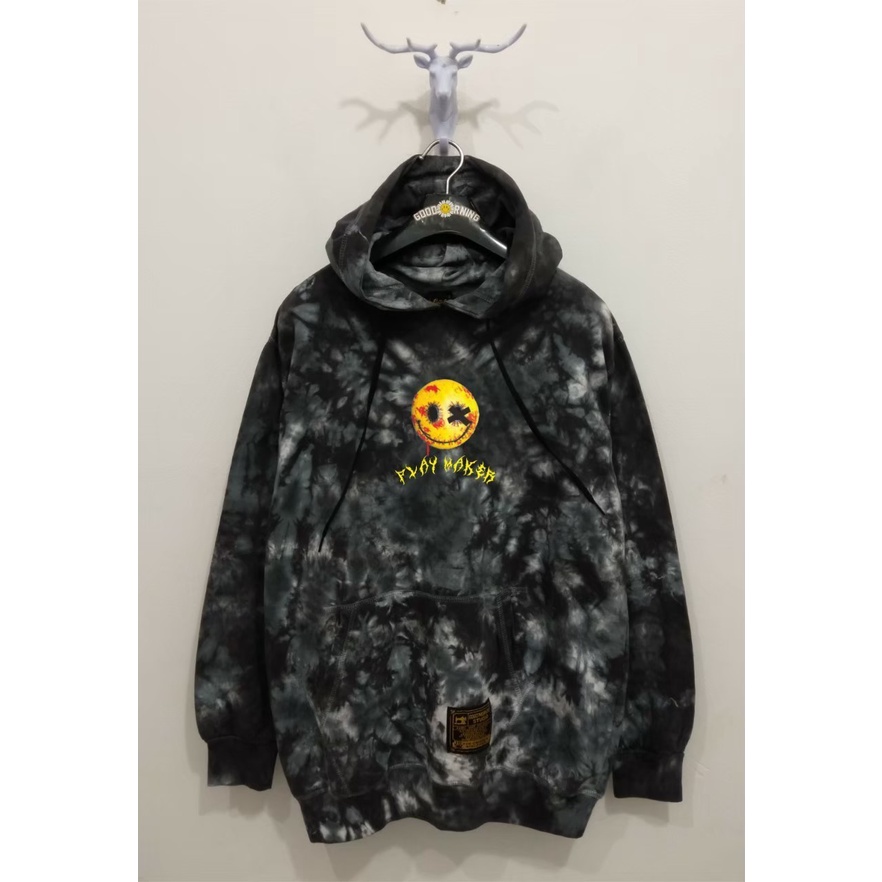 Jaket Hoodie Good Morning Rainbow Tie Dye Edition Trendy Casual Unisex Good Brand Quality Stylis