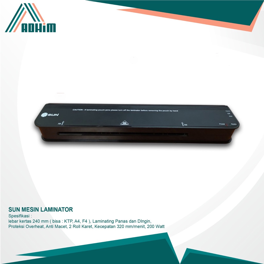 

SUN Mesin Laminator Laminating A4 / F4 ( 240 mm ) - LME001A4