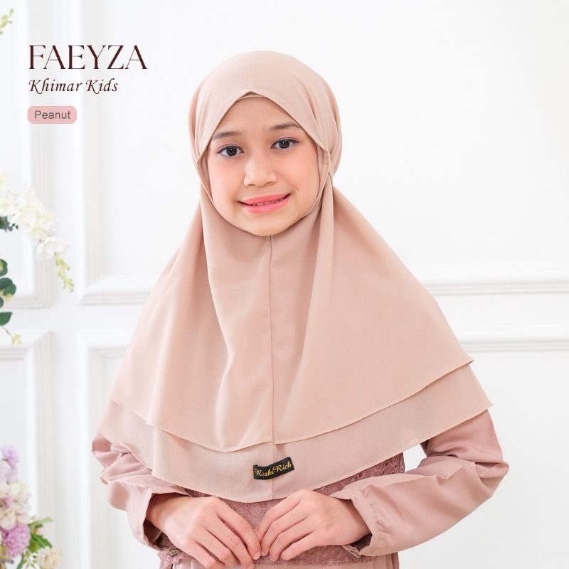 Faeyza Hijab - Khimar Instan Bergo anak dan bayi bahan Ceruty Baby Doll Premium by Riskirich