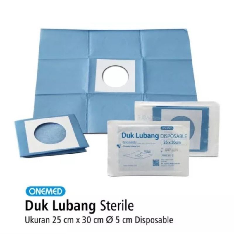 Duk Lubang Steril 25x30 cm Duk Operasi Steril Bolong