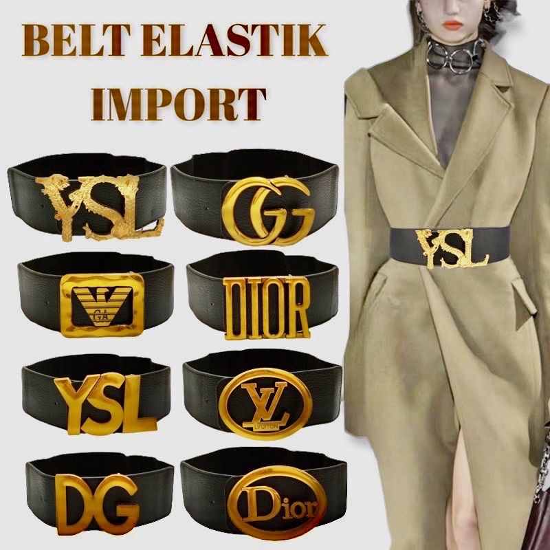 BELTSHOP NEW TALI PINGGANG WANITA/IKAT PINGGANG KARET IMPORT 00435-00454