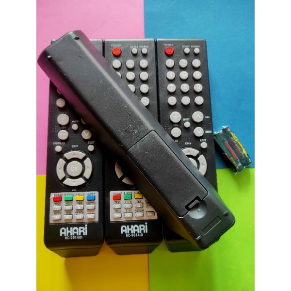 Remote TV LED LCD AKARI Original Grade langsung pakai. tombol empuk