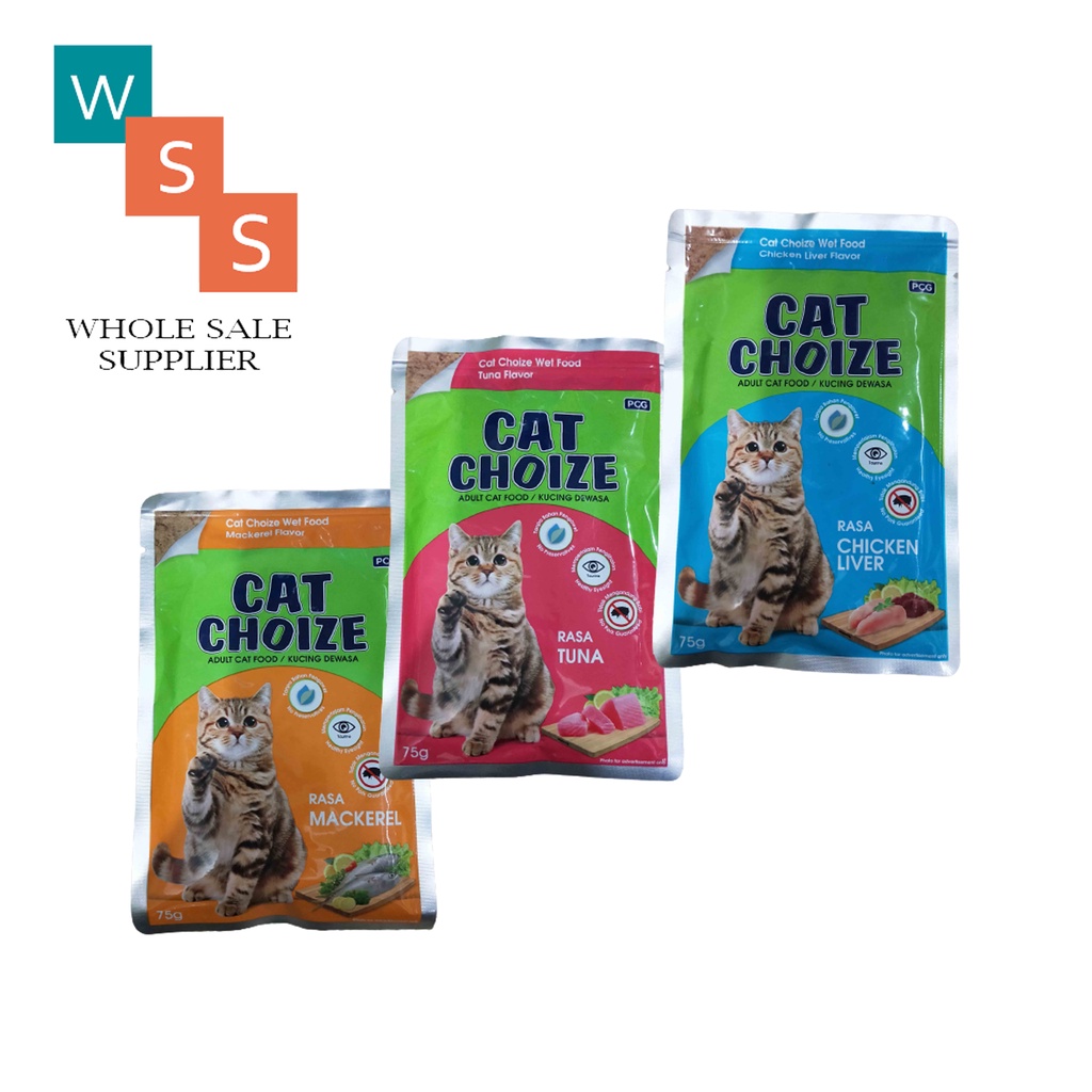 Makanan Kucing Basah Cat Choize Pouch Adult 12 PCS 75gr All Varian