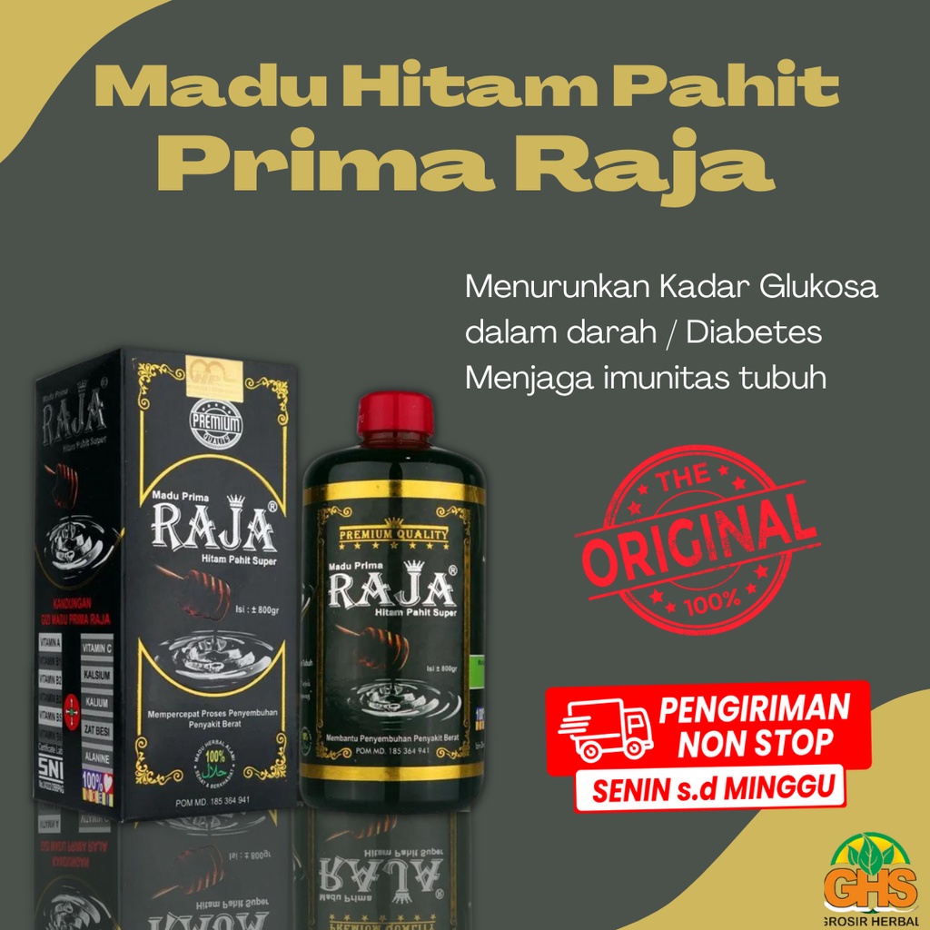 

JAMINAN ORIGINAL Madu Prima Raja Hitam Pahit Super 800 Gr ASLI