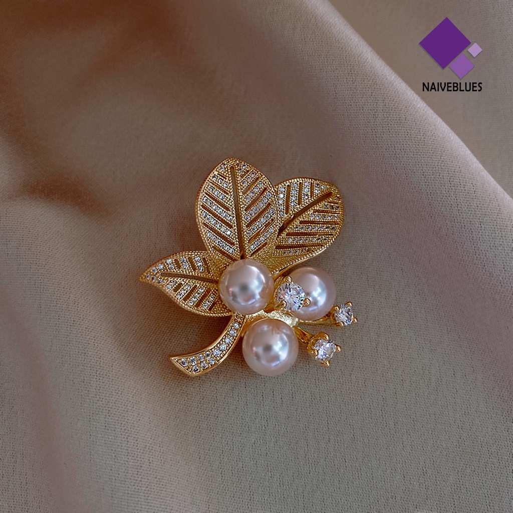 &lt; Naiveblues &gt; Bros Pin Busur Imitasi Perempuan Berkilau Tahan Lama Bros Pakaian
