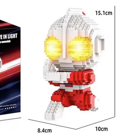 Kompatibel Dengan Lego Ultraman Mini Partikel Merakit Blok Bangunan Puzzle Anak Dewasa Edukasi Susah Tinggi