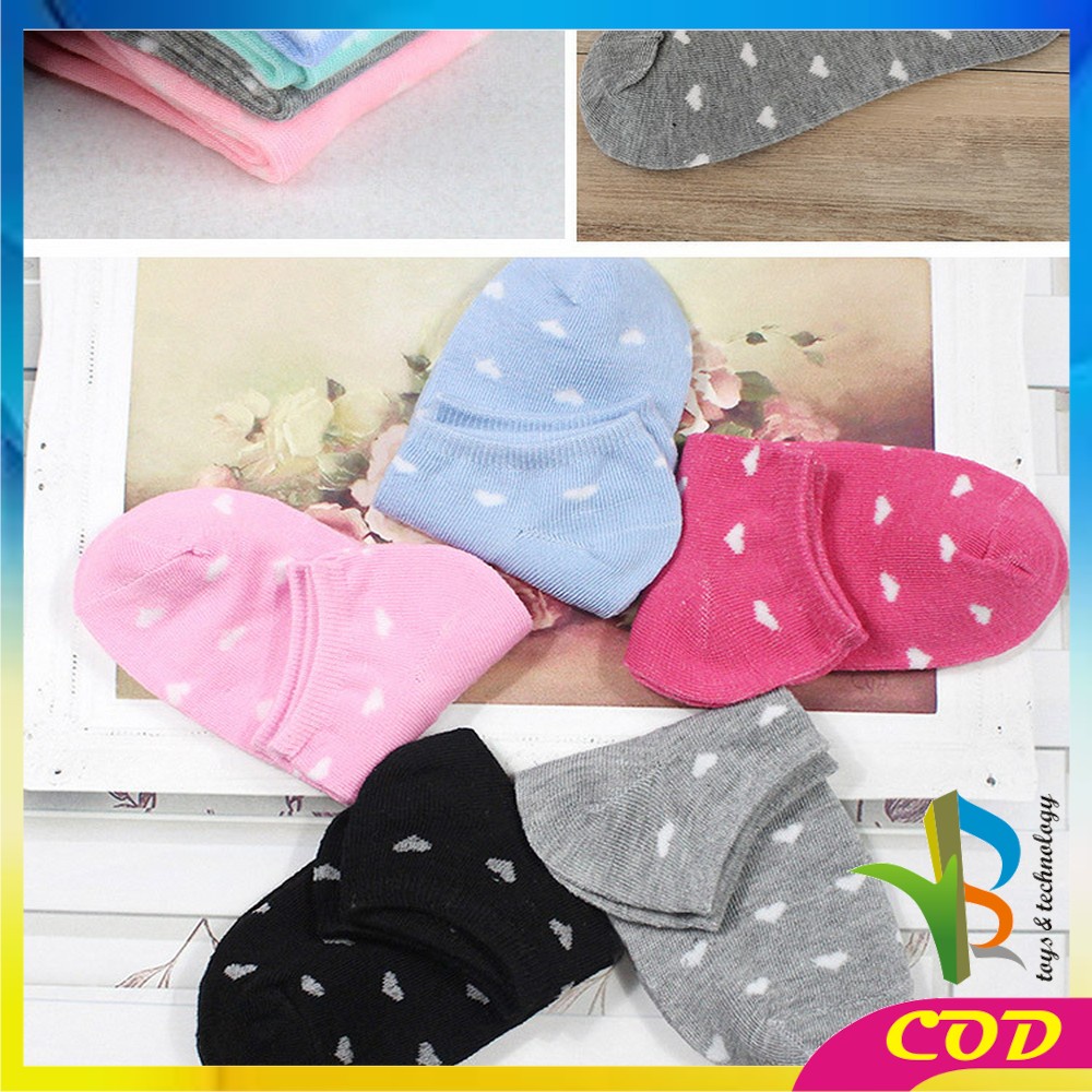 RB-P54 Kaos Kaki Korea Wanita Motif Love Short Socks / Kaus Kaki Semata Kaki Love Ankle Sock Import