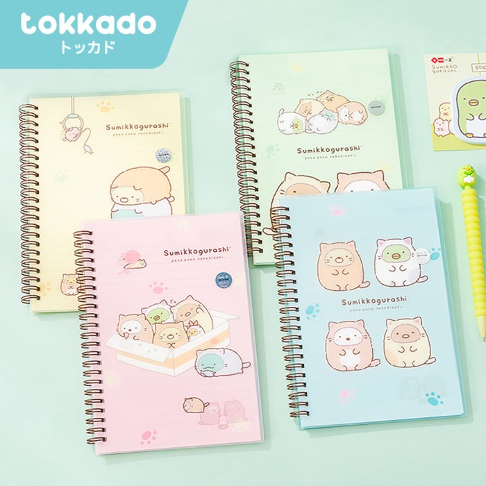 

TOKKADO Sumikko Gurashi Spiral Notebook A5 Buku Catatan Agenda Lucu