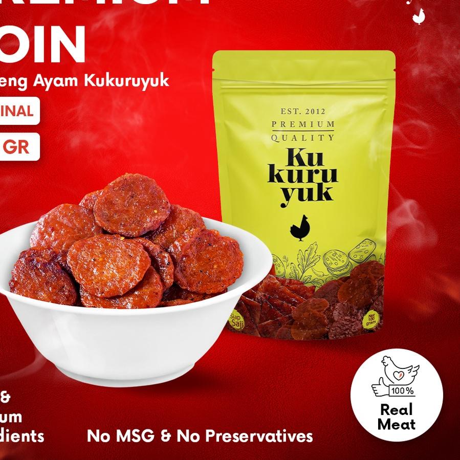 

۝ [PREMIUM COIN] Dendeng Ayam Kukuruyuk Makanan Siap Saji - 100 Gram ❆
