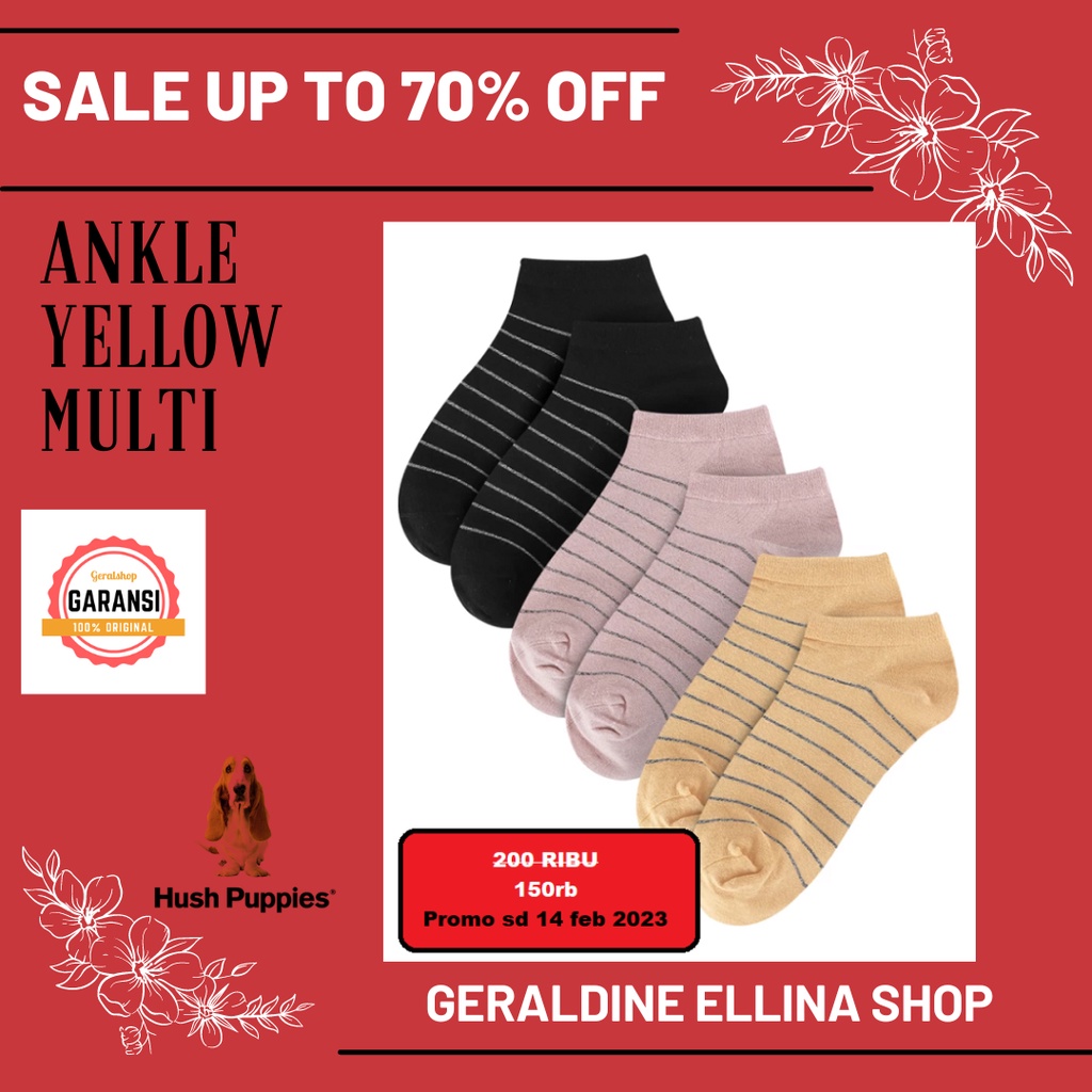 Kaos kaki hush puppies ORIGINAL 100% sale socks set seri ANKLE