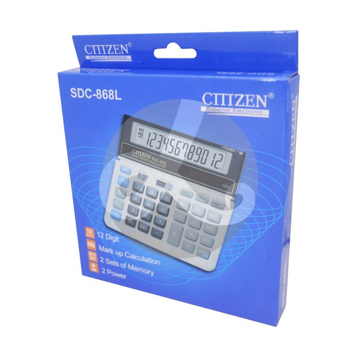 

CALCULATOR 12 DIGIT CTTTZEN/GTTTZEN SDC-868L