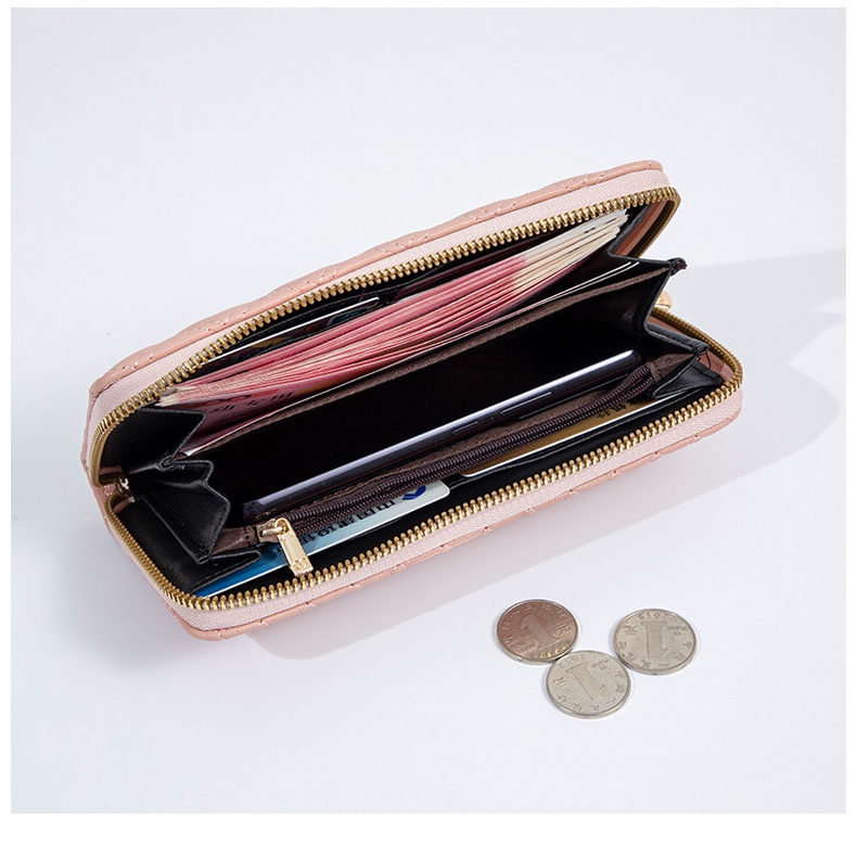 DOMPET PANJANG WANITA RESLETING CEWEK MURAH FASHION BATAM KEKINIAN LUCU SIMPLE PREMIUM KULIT PINK WA647P3 CHAMONIX IMPORT TALI PENDEK SLOT KARTU UANG KOIN BRANDED REMAJA KOREA