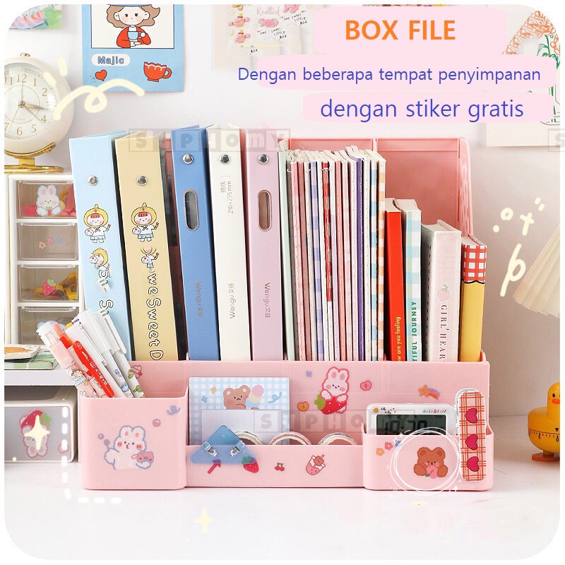 Desktop organizer Rak Buku Rak Penyimpanan file organizer Box File Rak pena