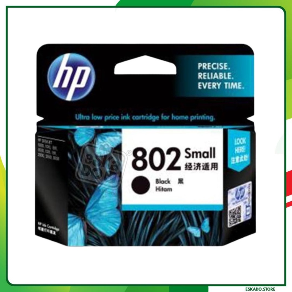 Catridge/Tinta HP 802 Black Original HP Ink