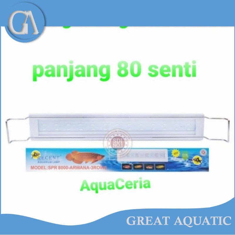 lampu led gantung aquarium RECENT SPR 8000 arwana tanning 80 cm