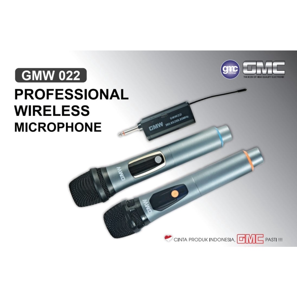 Mik Profesional 2 Mic Wireless Microphone Karoke Duet - GMC/GMW 022