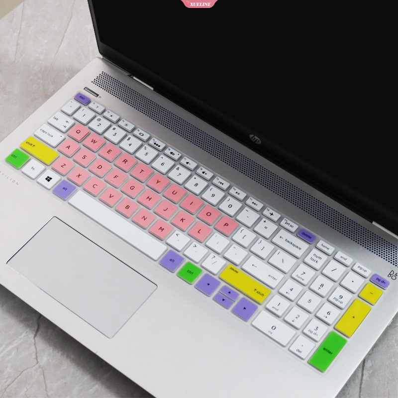 Hp 15S HP Pavilion15 15.6 Inch Keyboard Cover Protector Keyboard Stiker Multicolor Silikon Lembut Tahan Air Film Pelindung Untuk Komputer [ZXL]