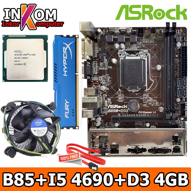 Motherboard Mainboard Mobo LGA 1150 B85 DDR3 + i5