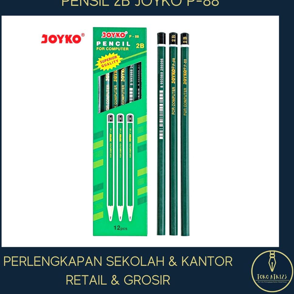 

G95 Pensil Joyko Original 2B / Pensil Komputer / 1 Pak Isi 12 Pensil Murah BARU SPESIAL ⌤