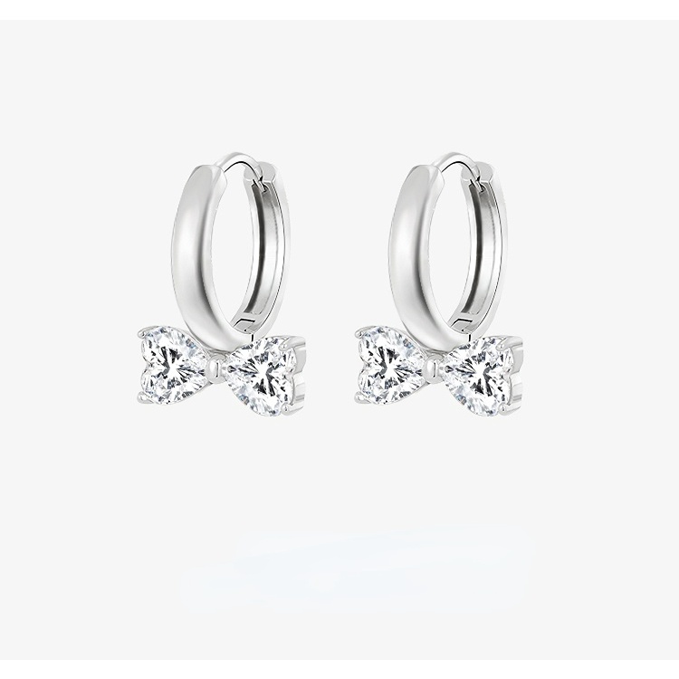 Anting Ikatan Simpul Silver S925 Mewah Ear Studs Ear Buckle Untuk Wanita Gadis Aksesori