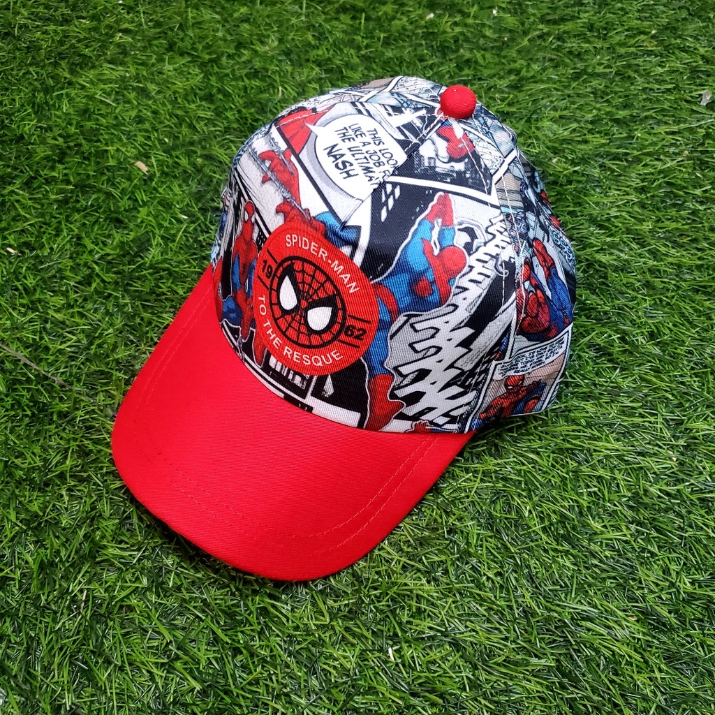 Topi SPIDERMAN Baseball Anak Laki-Laki Keren Umur 3 4 5 6 7 8 Tahun / Topi Anak Cowok Baseball Merah