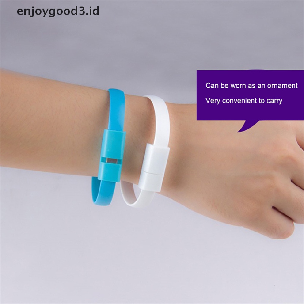 【 Rready Stock 】 Bracelet Micro USB Type C Cable Wristband USB C Data Charging Cable For I-Phone Android Charger （ ID ）