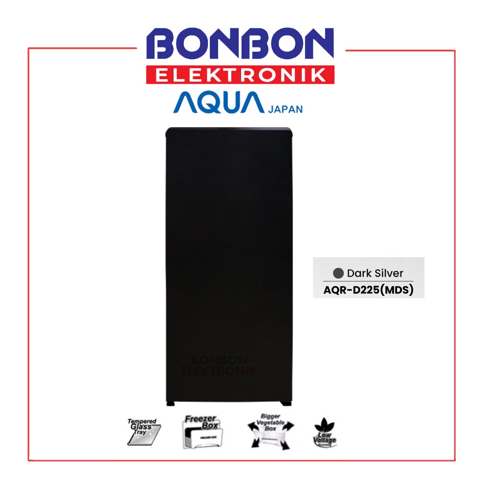 AQUA Kulkas 1 pintu AQR-D225 MDS / AQR-D225MDS 180L