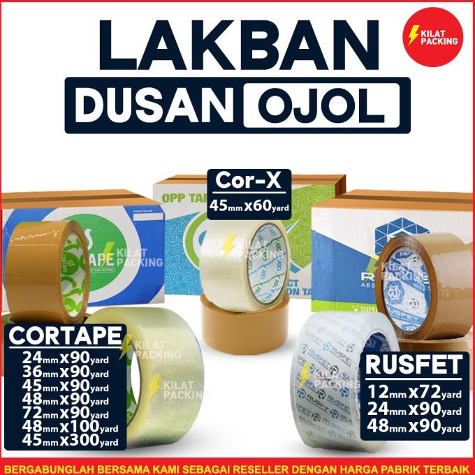 

Lakban Bening Selotip Cokelat Plakban Isolasi Tape OPP DUS OJOL