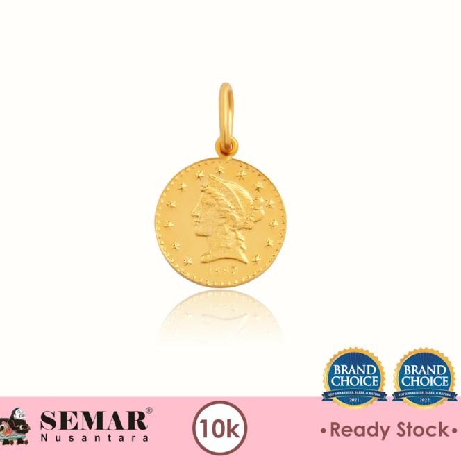 [ART. 46474] Liontin Emas Koin Liberty Gold 10K Semar Nusantara