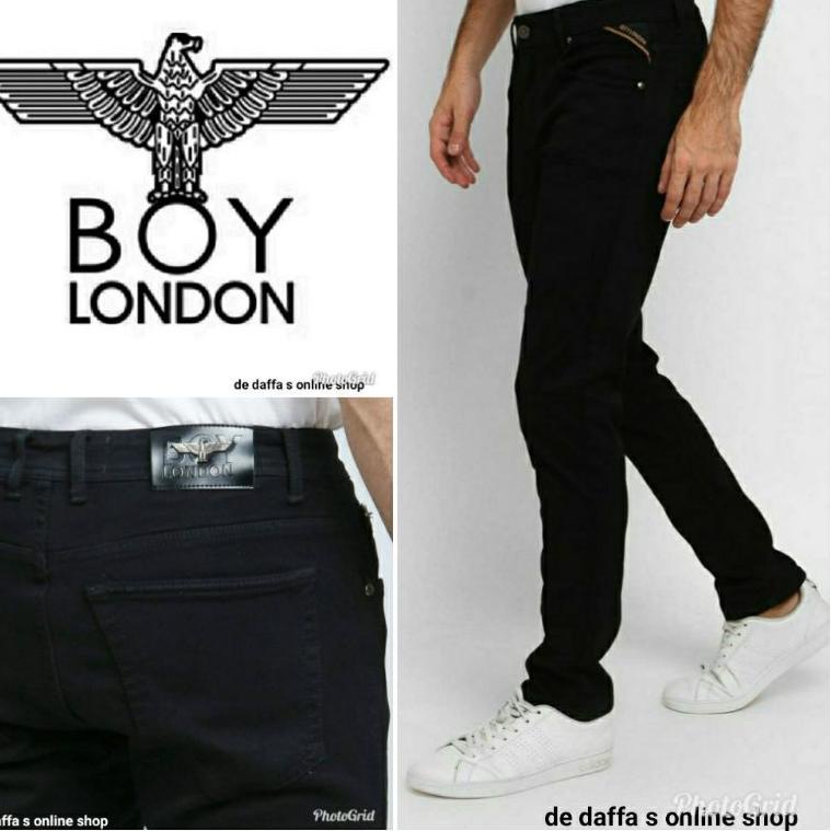 SALE TERBATAS Celana Jeans Pria Original BOY LONDON - Black Slim Fit 29.