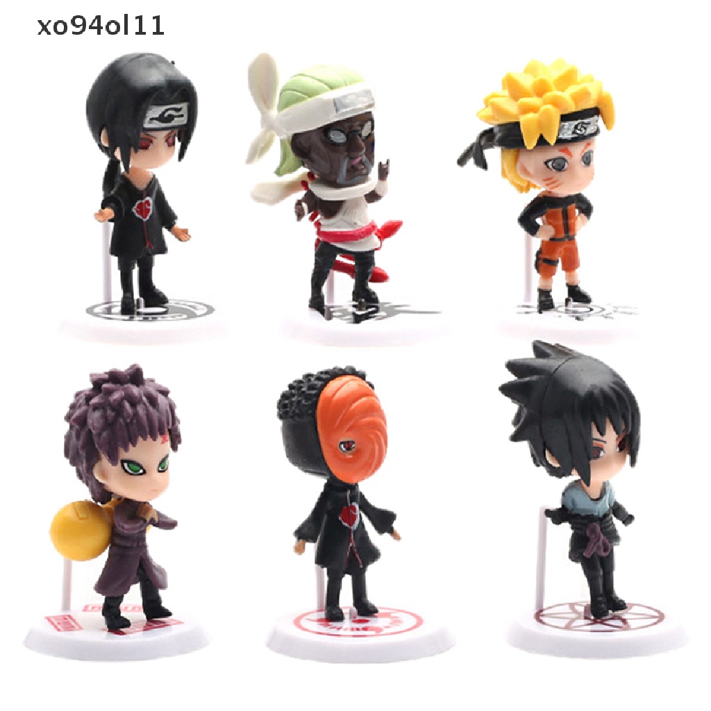 Xo 6Pcs/set Naruto Shippuden Anime Action Figure Model Patung PVC Mainan Koleksi OL