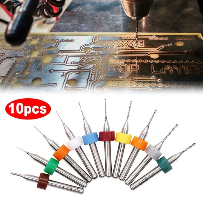 Isi 10 Pcs Mata Bor CNC Router Drill Bit Tungsten Untuk Bor PCB KAYU