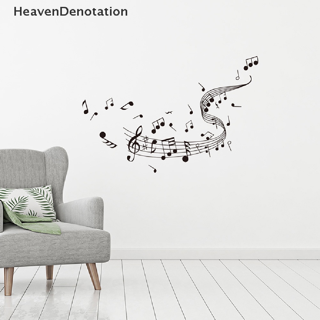 [HeavenDenotation] Fashion Melody Stiker Dinding Lagu Musik Suara Notes Kamar Rumah Wall Decal Decor HDV