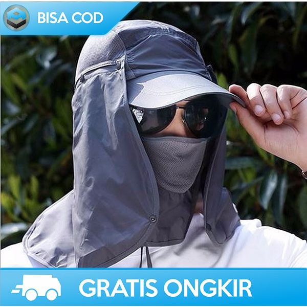 TOPI MANCING ANTI PANAS FLYMALL FISHING HAT PELINDUNG SINAR UV MH011