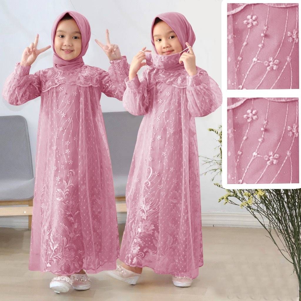 MX LIANA KID 3-4 THN 5-6 THN -7-8 THN 9-10 TH -11-13 THN DRESS ANAK GAMIS ANAK FRE MASKER GOOD QUALITY