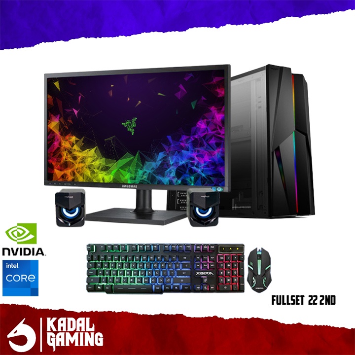 PROMO !! PC GAMING INTEL CORE I5 VGA NVIDIA 8GB RAM FULLSET SIAP PAKAI MONITOR KEYBOARD MOUSE EDITING RENDERING TERMURAH