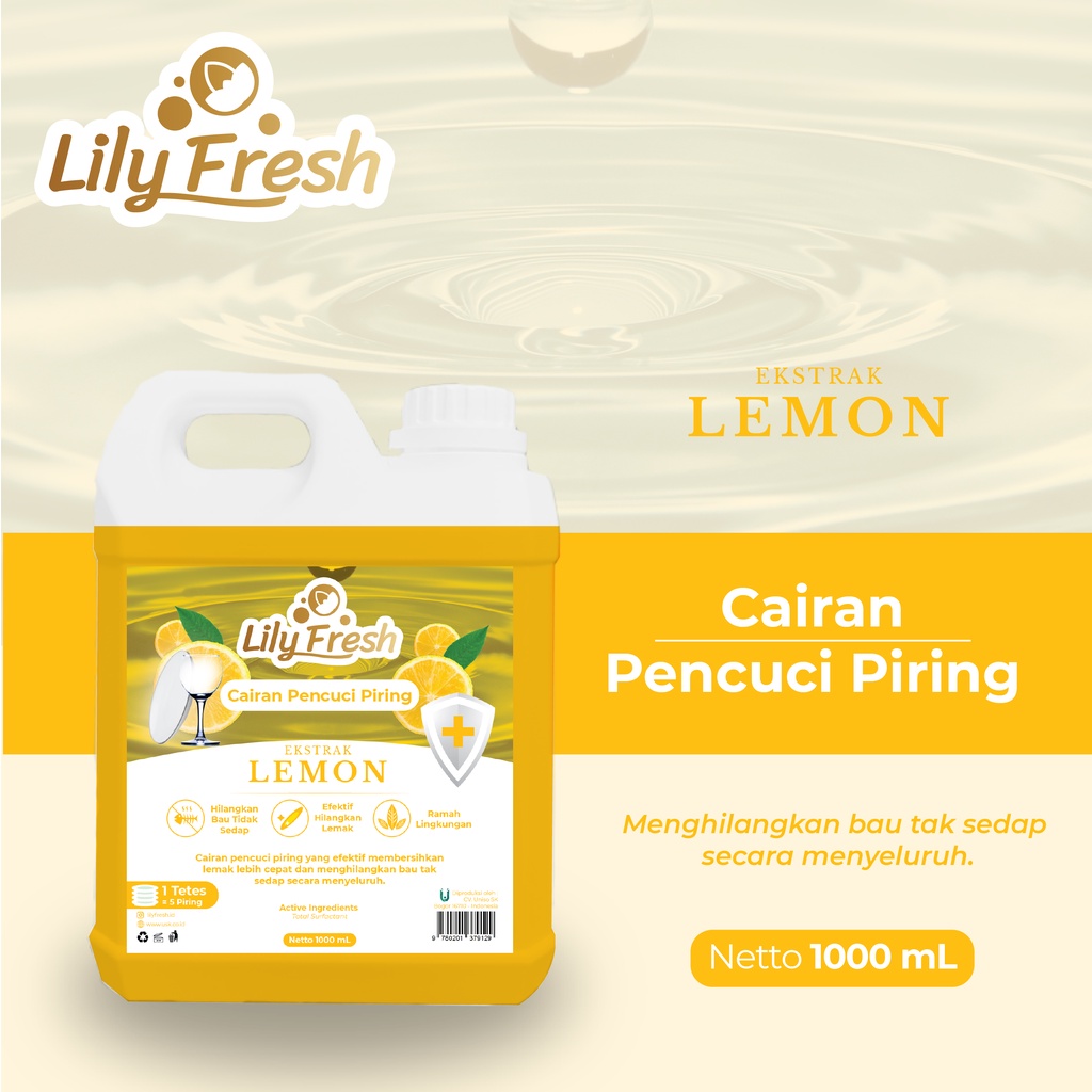 Sabun Pencuci Piring Dishwashing Liquid Sabun Cuci Piring Cair Lily Fresh 1 Liter