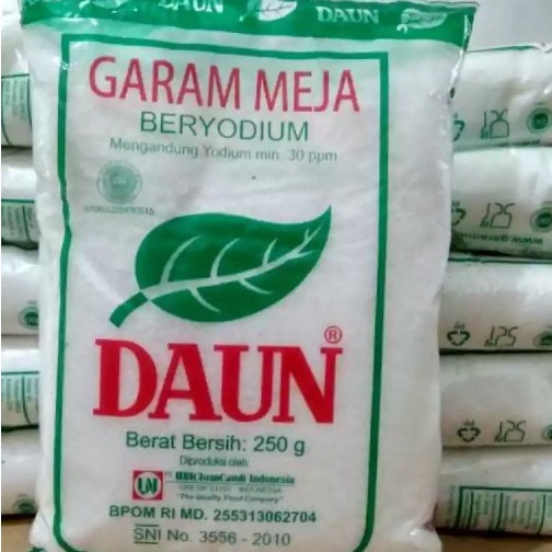 Garam Cap Daun 250 gram / Garam Daun / garam halus cap daun/ Garam Meja Beryodium