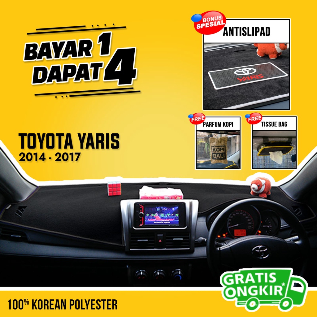 BELI 1 DAPAT 4 | Cover Dashboard Toyota All New Yaris lele - Alas Taplak Dasbor aksesoris interior d
