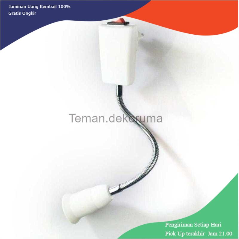 TD - LMP MING&amp;BEN Fitting Lampu Bohlam Adjustable EU Plug 240V E27 with Switch - SN3851