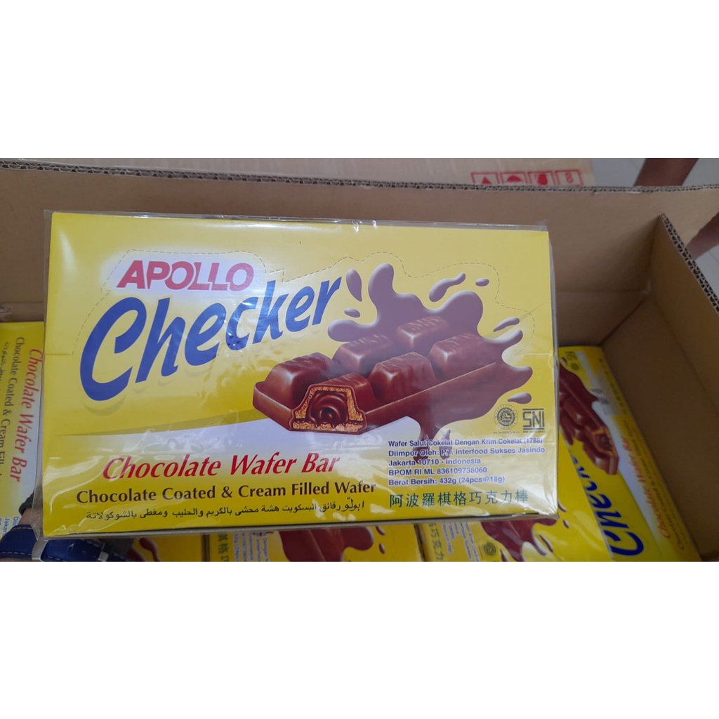 Apollo Checker Chocolate wafer bar PER BOX