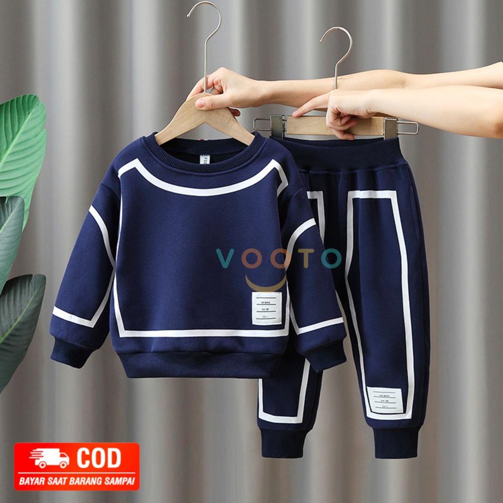 Setelan Anak Pola 1 - 7 Tahun Vooto Setelan Sweater Anak - VST14 (KODE F859)