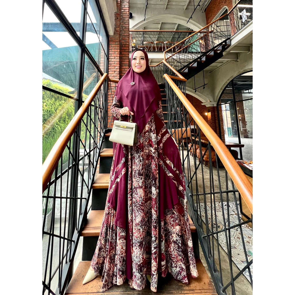 Khadijah Humaira Gamis Syari Ceruty Babydoll Alzan2 Terlaris