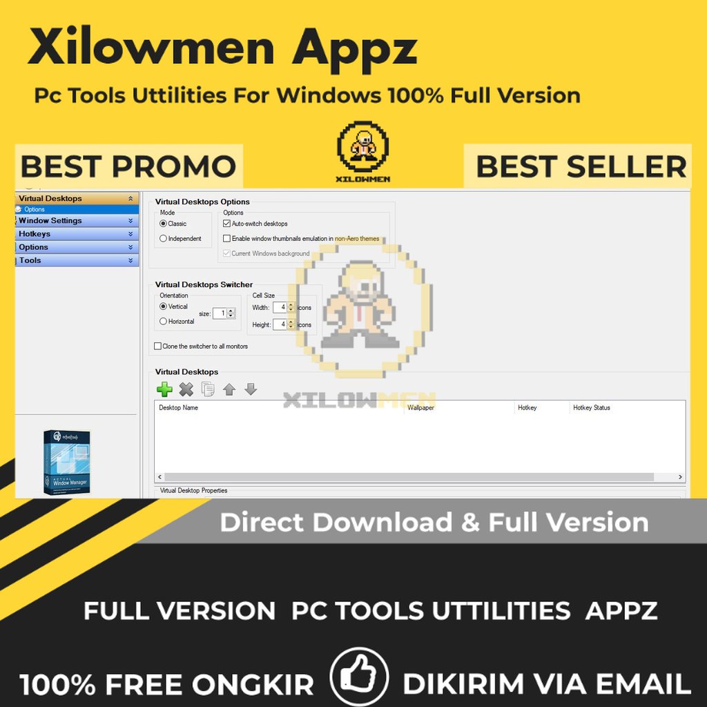 [Full Version] Actual Virtual Desktops Pro PC Tools Software Utilities Lifetime Win OS - Pengelolaan Desktop Virtual untuk Multitasking