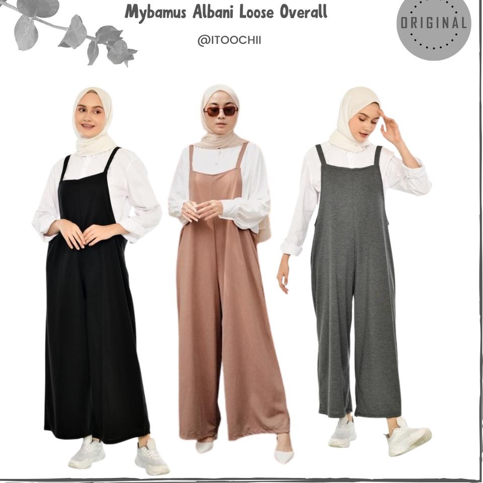 Murah Banget Mybamus Albani Loose Overall Jumpsuit Wanita Baju Kodok Baju Wanita Celana Kulot