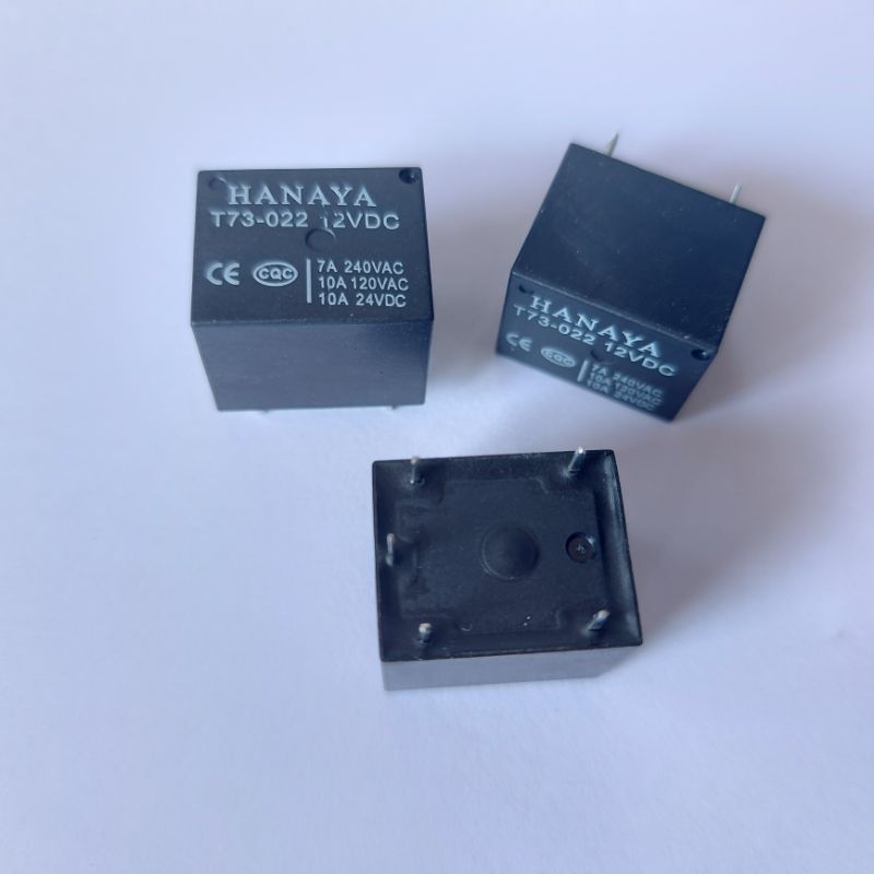 Relay 12V 5 Pin 10A T73-022 Hanaya Hitam