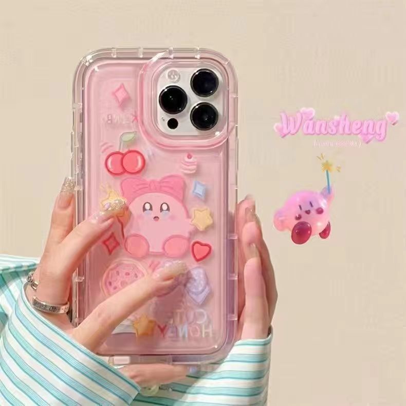 IPHONE Casing Ponsel Lembut Lucu Kompatibel Untuk Iphone11 12 13 14 Pro Max XS XR X8 7 6S Plus Casing Transparan Silikon TPU Shockproof Cover