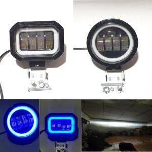 Lampu Tembak Sorot LED CWL 4 Mata Lensa 6D Daymaker Bulat Kotak 40 Wat