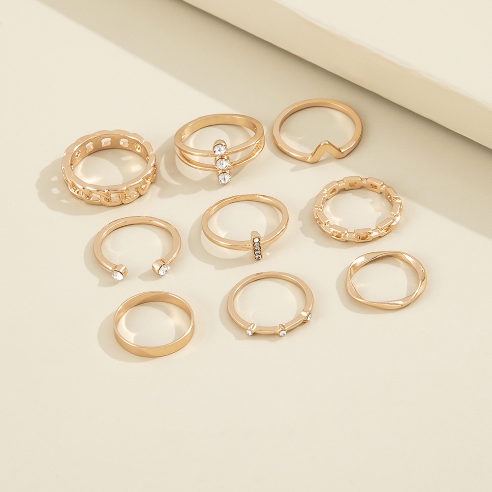 Kualitas Tinggi 2cross Huruf V Adonan Goreng Memutar Pembukaan Cincin Euramerican Ins Gaya Keren Tren Sederhana