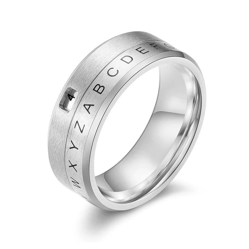 Cincin Jari Telunjuk Model Putar Bahan Titanium Steel Hypoallergenic Gaya Hipster Retro Untuk Unisex